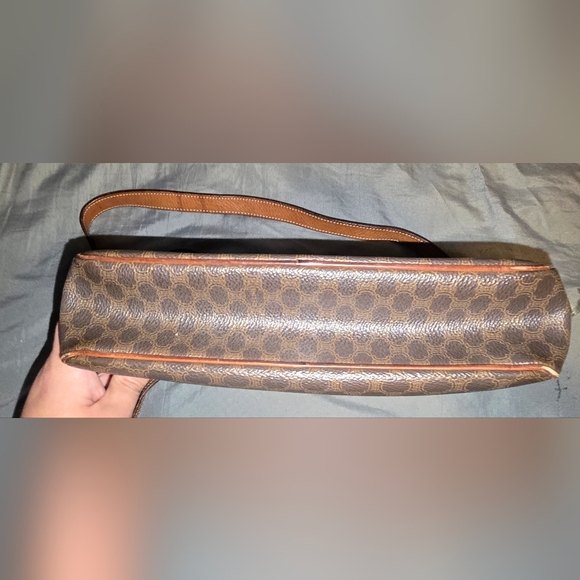 Clean Authentic Vintage Celine Brown Leather Macadam Crossbody - Picture 4 of 11